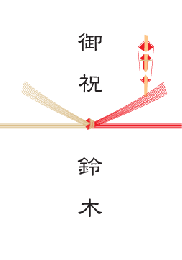 結び切りのしカード