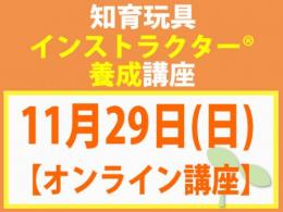 【オンラインライブ講座】2026年11月29日(日)知育玩具インストラクター®養成講座(旧1級講座)|一般社団法人 日本知育玩具協会
