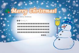<クリスマスカード>スノーマン(オレンジ)