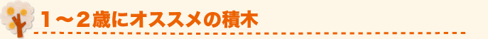 はじめてのつみき　1～2歳におすすめの積木
