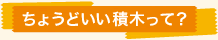 ちょうどよい積木 つみきとは？