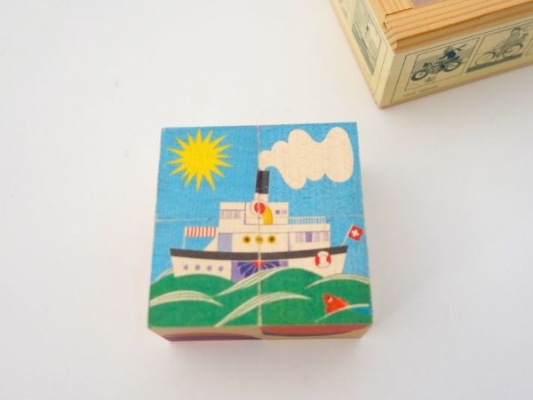 六面体パズル・4pcs・のりもの