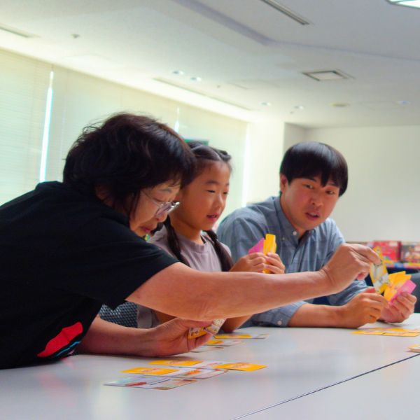 レシピを遊んでいる様子